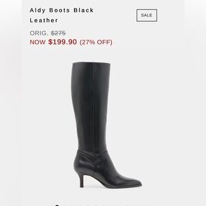 Dolce Vita Aldy Black Leather Heeled Boots